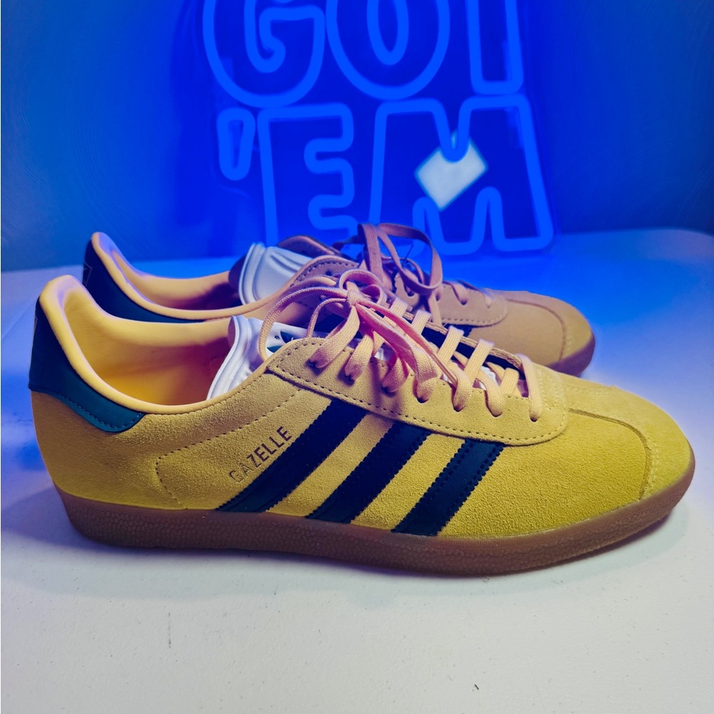 Adidas Gazelle Mustard and Black Sneakers